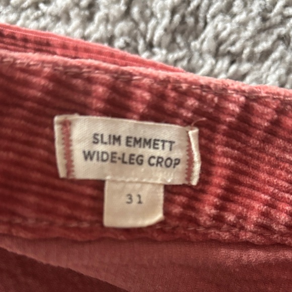 Madewell Slim Emmet Wide Leg Corduroy Crop Pants - Picture 7 of 16